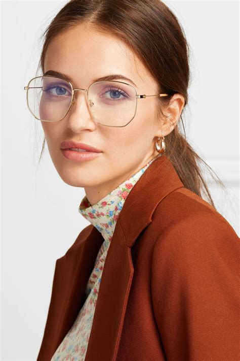 gold gucci frame glasses|gold gucci glasses frames women.